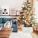 Copribase Albero di Natale Diametro 73-60 cm Bianco Decorazione Base Natalizia