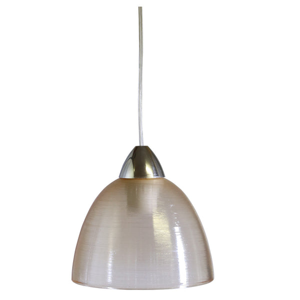 Sospensione D20 1xE27 Montatura Cromo-Trasparente Vetro Gel Ambra E-Energy Carla sconto