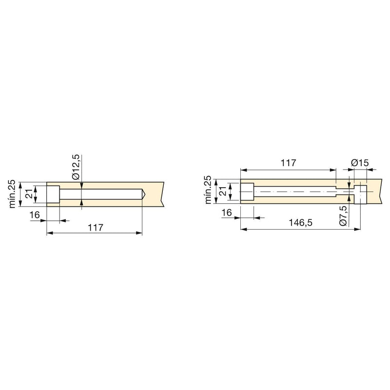 Supporto a Scomparsa Phantom per Mensola in Legno Imballo 1 Set Zincato Bianco Acciaio Emuca