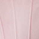 Poltrona da Salotto in Stile Vintage 67x64x77 cm Schienale a Conchiglia in Velluto Rosa  