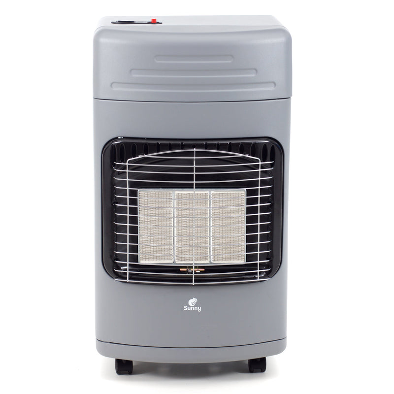 Stufa a Gas Gpl Grigia da Interno Infrarossi Alloggio Bombola 15Kg