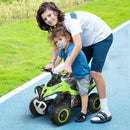 Quad per Bambini a Spinta Manuale con Suoni Integrati Verde   