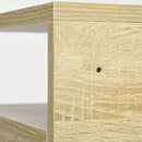 Set di 2 Comodini Sospesi Moderni con Cassetto e Mensola Superiore 35x32x22,5 cm  Rovere e Nero