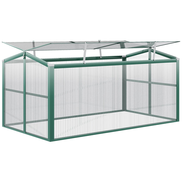 Serra da Giardino Tetto Regolabile 130x70x61 cm in Policarbonato e Alluminio Verde e Trasparente online