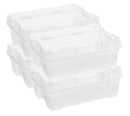Set 4 Contenitori Rettangolari 55x39x28 cm in Plastica Keter Jumbo Box M Trasparente