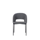 Set 2 Sedie 52x55,5xH78,5 cm in Tessuto Greta Grigio
