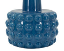 Lampada da Tavolo Gress Blu Ø30x51,5 cm in Ceramica e Ferro e Tessuto Blu e Bianco      