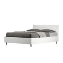 Letto Matrimoniale Francese Ankel Testata Doghe Inclinata  Bianco Frassino Varie Misure