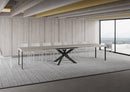 Tavolo Allungabile 160-420x90x77 cm Volantis Cashmere Telaio Antracite 