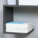 Libreria con Ripiani Irregolari 125x22x129 cm in Legno Truciolato Grigio