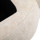 Pouf Poggiapiedi a Forma di Ippopotamo in Tessuto 65x35x36 cm  Beige