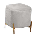 Pouf Contenitore 38x38xh45 cm in Tessuto Velluto Grigio