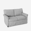 Divano 2 Posti 94x74x126min Tessuto Grigio chiaro