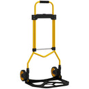 Carrello Portapacchi 38,5x40x102 cm con Maniglia Telescopica Portata 60 kg e Telaio in Acciaio Giallo      