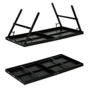 Tavolo Ping Pong Pieghevole 152x76x72 cm con Maniglia da Trasporto in Alluminio e Legno Nero      