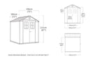 Casetta da Giardino Porta Attrezzi 190x183x221 cm in Evotech+ Keter Darwin 6x6 Marrone