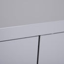 Armadietto Portadocumenti con Chiusura di Sicurezza in Acciaio Grigio 80x40x92.5 cm 