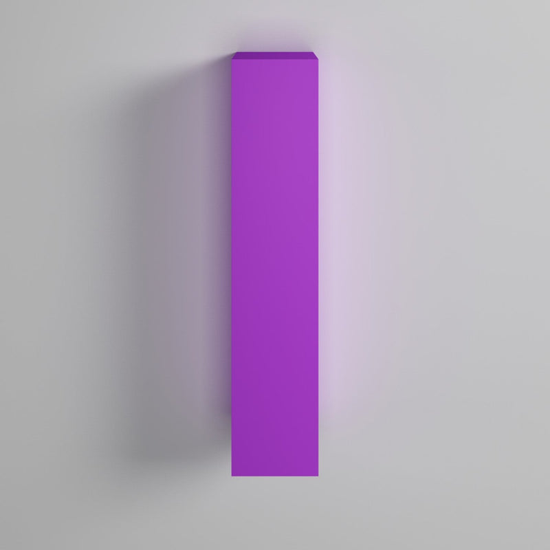 Mobile Sospeso Verticale da Salotto in Melaminico Laccato 140x31x29cm TFT Boost Viola