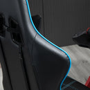 Sedia da Gaming Ergonomica 72x77x128-138 cm con Poggiapiedi in Similpelle Nero