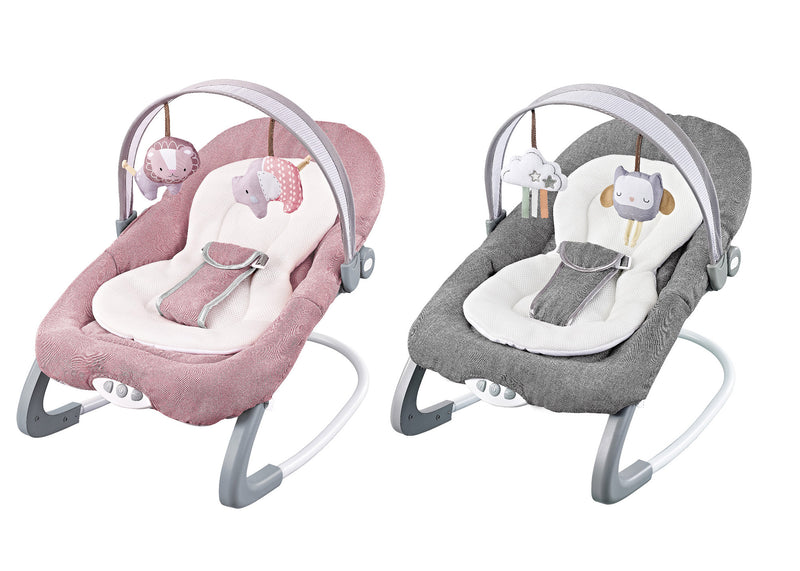 Sdraietta Dondolo con Musica per Bambini 60x68x42 cm  in Acciaio e Poliestere Baby Soft