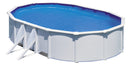 Piscina Ovale Fuori Terra 610x375xh120 cm in Acciaio e PVC Gre Fidji