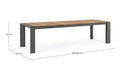 Tavolo Allungabile da Giardino 228-294x100x75h cm Cameron Antracite