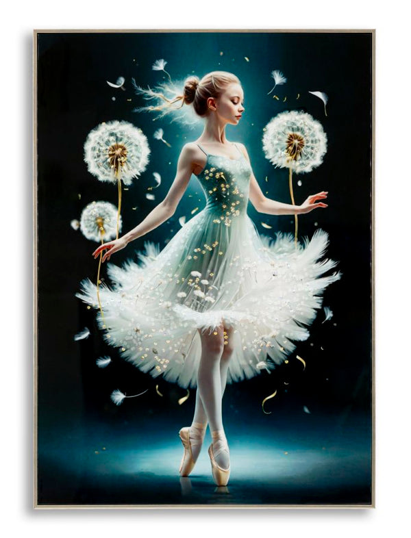 Dipinto su Tela Laccato Dancing con Cornice 72x4x102 cm in Pino e Tela e Plastica online