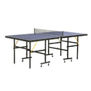 Tavolo da Ping Pong Pieghevole con Tendirete per Interni Blu      