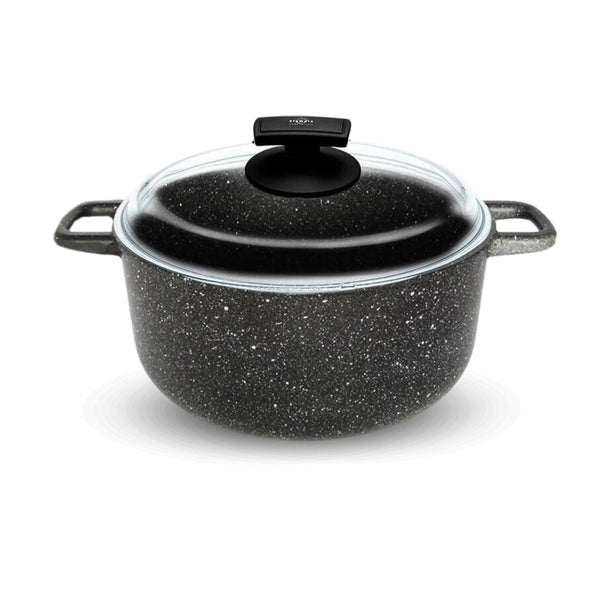Casseruola con Coperchio in Vetro Antiaderente 2 Manici Olympia Hard Cook Varie Misure acquista