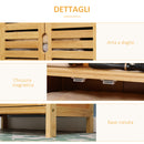 Mobiletto Bagno Salvaspazio 50x29x92 cm Armadietto e 2 Ripiani Aperti in Legno   