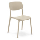 Set 4 Sedie 46x79x54 cm in Polipropilene Elodie Tortora