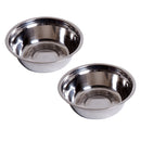 Ciotola per Cani Rialzata 2 Piatti in Acciaio 43,7x24x15 cm  MySup