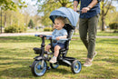 Passeggino Triciclo per Bambini 1-3 Anni Trico Luxury Gold 7 Modalità di Guida Blu