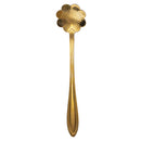 Set di Cucchiaini 6 Pezzi 12,5x2,5x0,5 cm in Acciaio Inox VdE Tivoli 1996 Luxury Foglie Oro