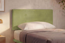 Letto Singolo con Rete Rivestita Microfibra Tè Verde Tessis Testata Button Varie Misure