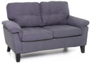 Divano 2 Posti 145x78x95 cm in Tessuto Blu
