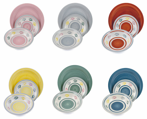 online Servizio Piatti 18 Pezzi in Stoneware Soriani Nantes Multicolor