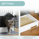 Lettiera per Gatti 47x45x42 cm in PP e ABS Grigio