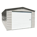 Capannone Box con Saracinesca in Lamiera Bianca per Deposito Attrezzi 370x790x280cm Enaudi