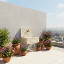 Lavello da Giardino Senza Rubinetto in Cemento Granulato di Marmo Q-Meseta Nocciola