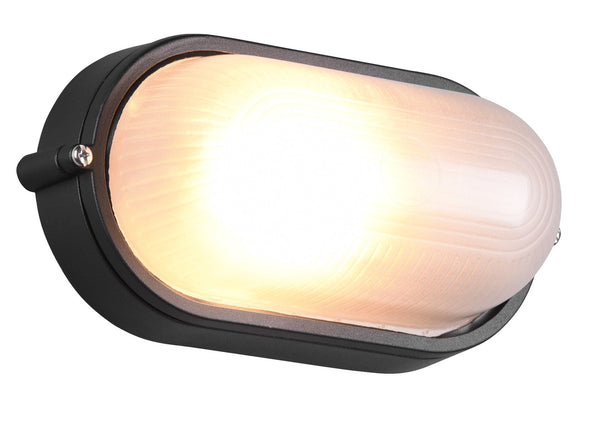 sconto Plafoniera da Esterno Attacco E27 in Alluminio Nero Opaco