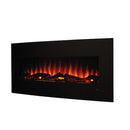 Camino Elettrico da Pavimento 55x122,2x15,7 cm Effetto Fiamma 1500W Archi Nero