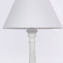 Lampada da Tavolo Ø10xH36 cm in MDF Bianca