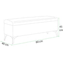 Cassapanca Contenitore Verde in Ecopelle Divano Piedini in Metallo 80x40x45cm