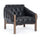 Poltrona Imbottita 83,5x81,5x76 cm in Similpelle Nera