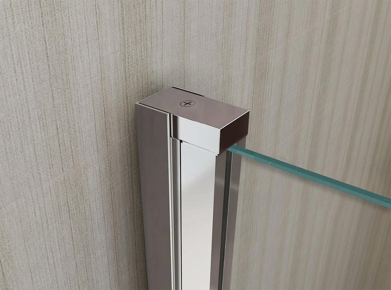 Porta Parete Doccia 1 Anta a Libro in Cristallo Trasparente 6mm H190 Varie Misure