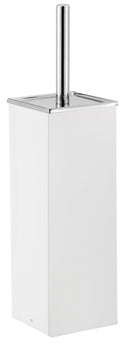 Porta Scopino 27x9x9 cm in Acciaio Bianco