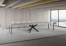 Tavolo Allungabile 160-420x90x77 cm Volantis Premium Cashmere Telaio Antracite 