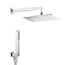 Kit Soffione Doccia Quadrato 2 Vie 25x25 cm in Ottone Estro Quadro 25