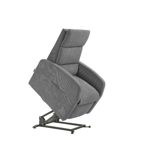 sconto Poltrona Alzapersona Elettrica 2 Motori 72x111x86 cm Martina in Microfibra Dispositivo Medico 1 Grigio Chiaro